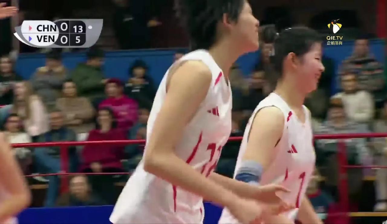 25:12，随着赵雨涵的快攻得分，中国胜第三局，从而以大比分3:0战胜委内瑞拉队