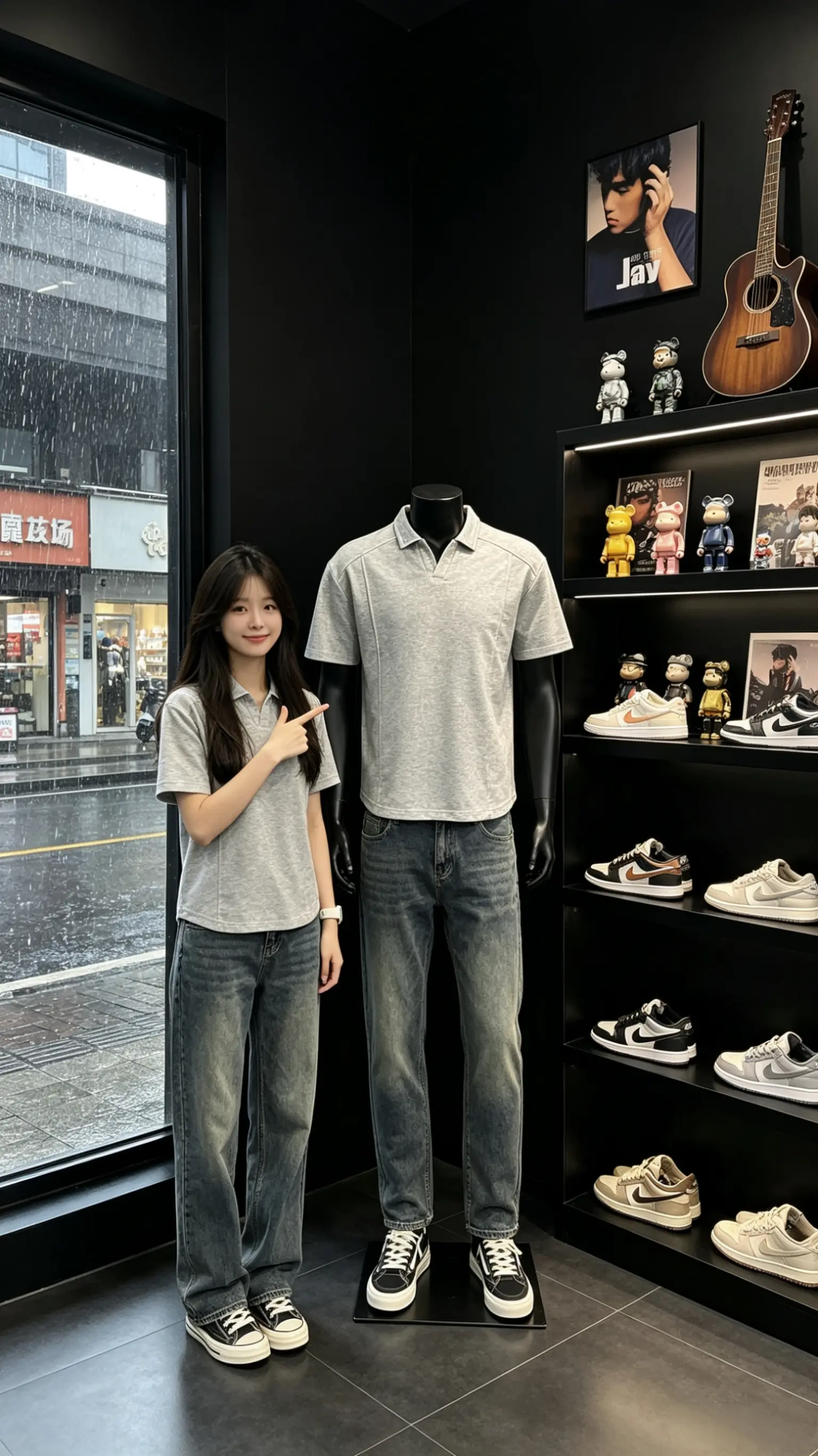松弛感焊在身上的 t 恤