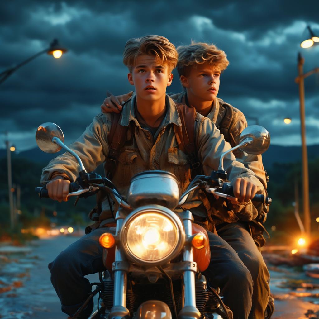 2名美国小哥开摩托车旅游，误把农村“白事宴席”当农家乐餐厅，想要进去吃饭。由于语