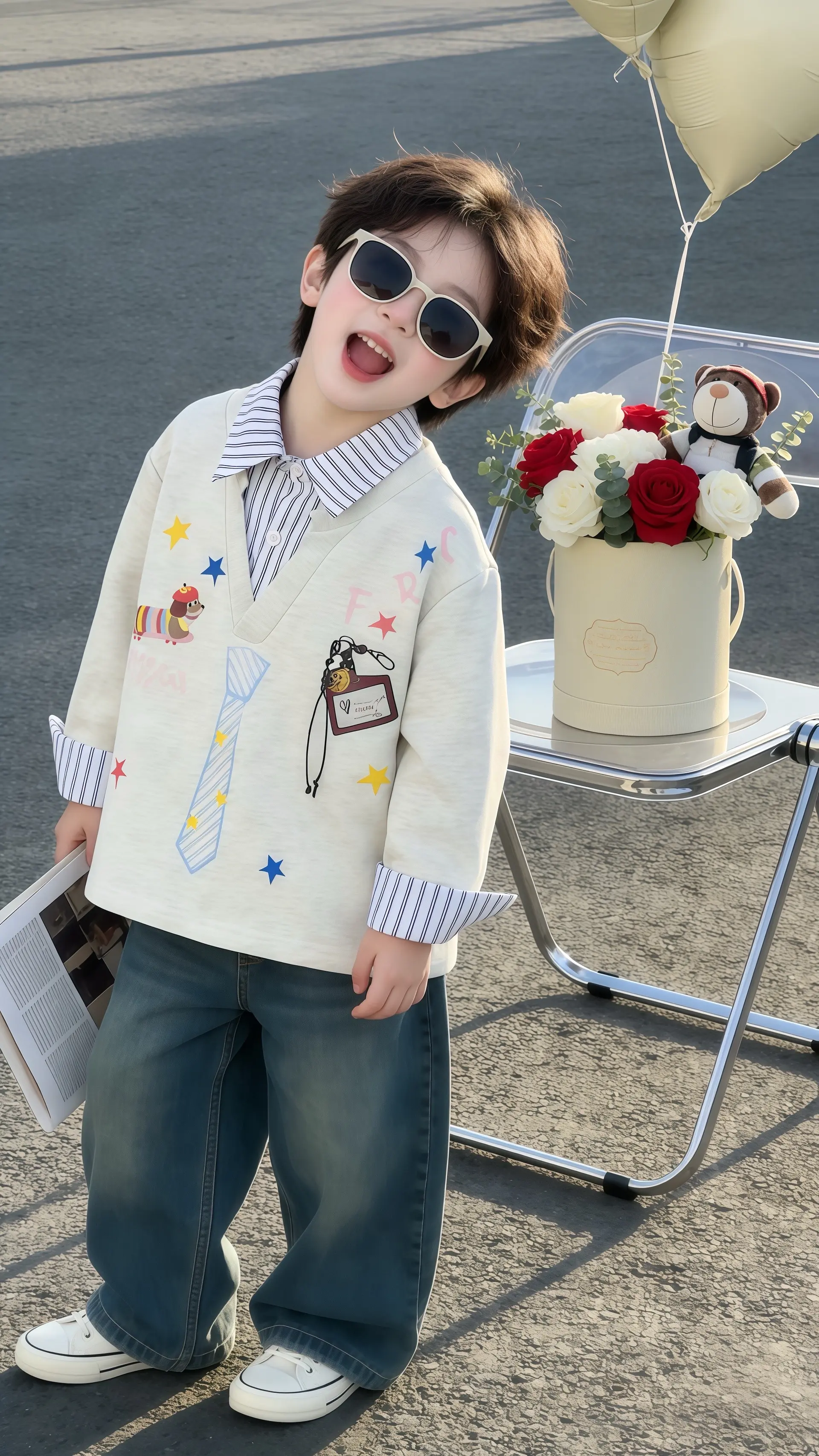 新春穿搭不重样挑战打开春季罩衫穿搭思路男童穿搭 跟着春晚学穿搭豆包是懂穿搭的