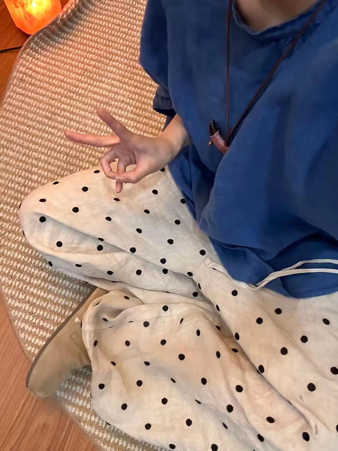越穿越爱的麻料～宽松裤子慵懒感 软乎乎的松弛感 梅子与麻