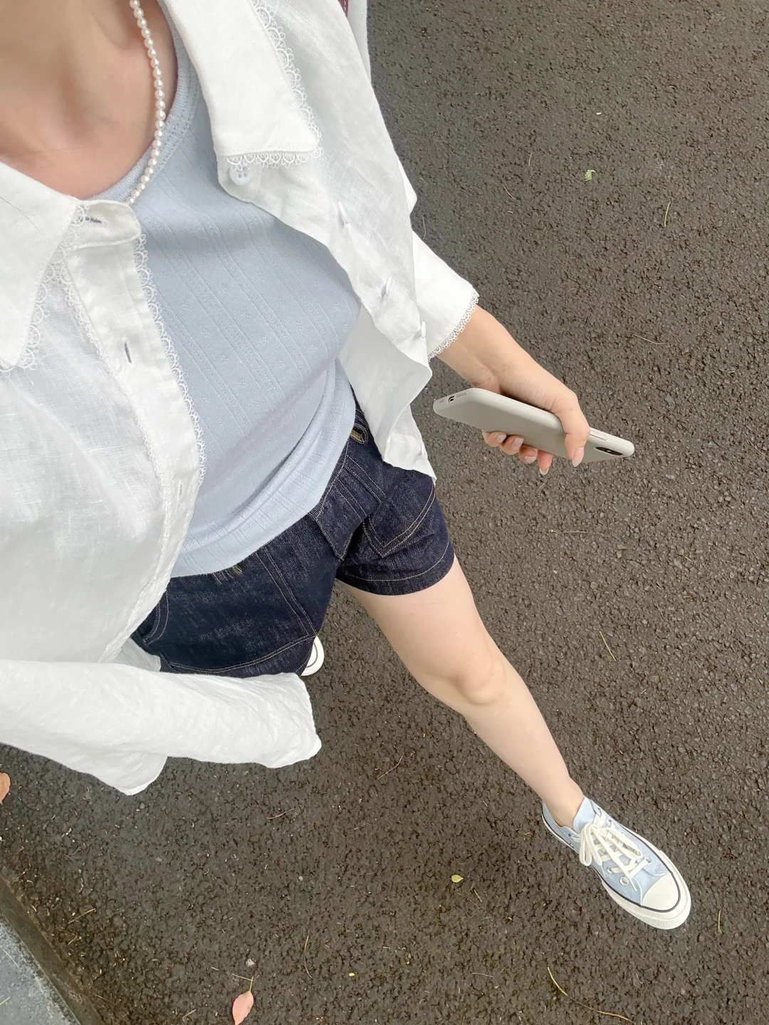 ootd ｜今天是清爽的蓝白🧊匡威帆布鞋