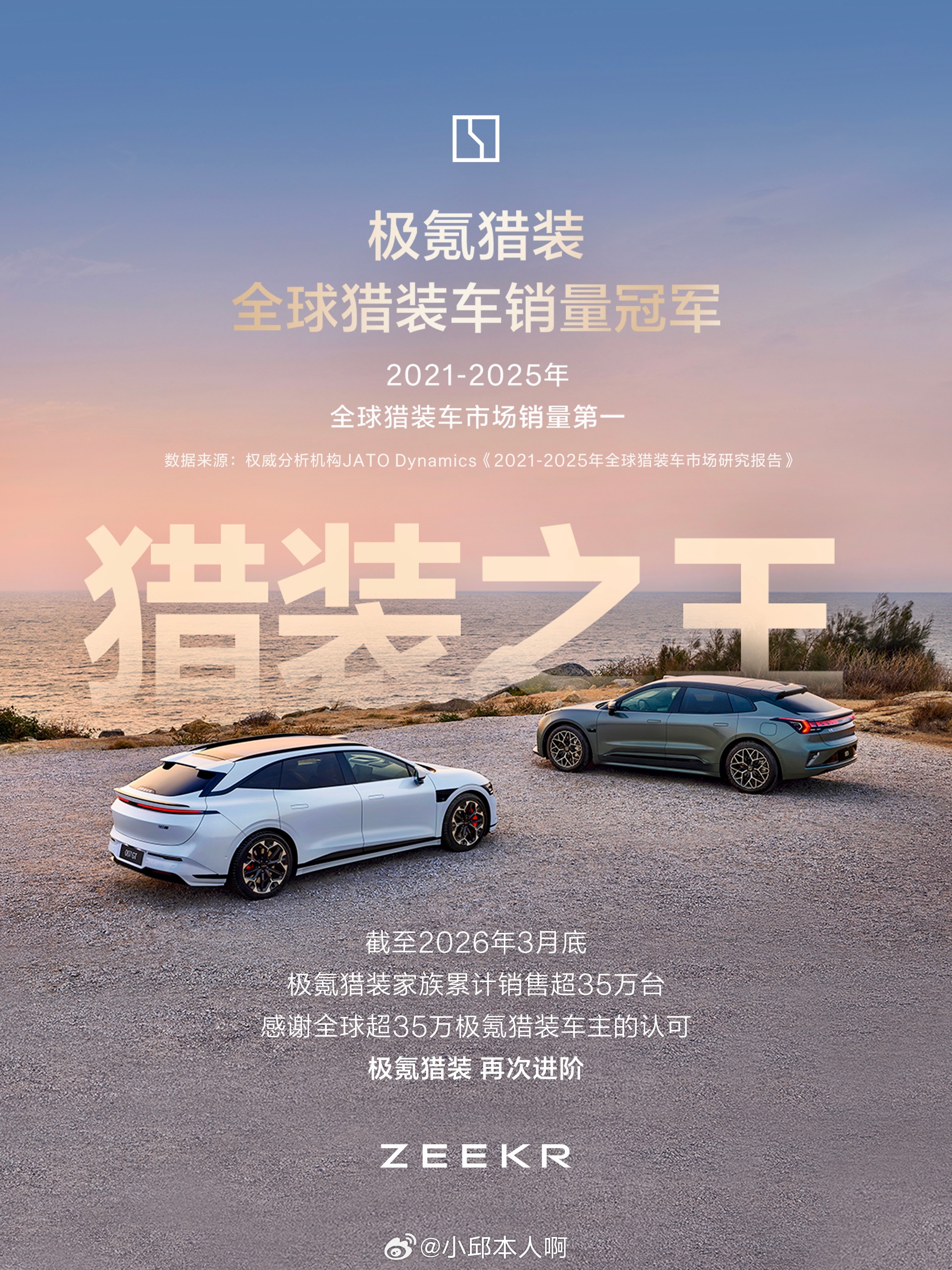 极氪在2026年3月31日宣布，他们家的猎装车型在全球已经卖出35万多台了。以前