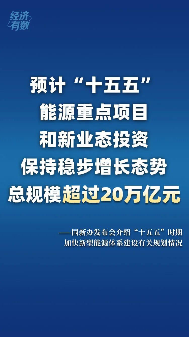 重磅！十五五能源赛道砸出20万亿增量蛋糕🔥
国新办发布会明确：十五五能源重点项