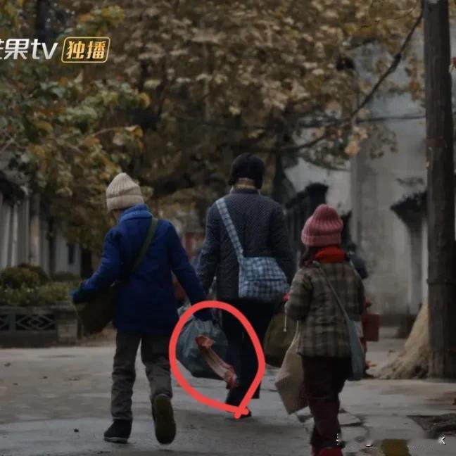 二刷才发现，图南把排骨提着带回外公家了[捂脸]

黄玲好不容易买到肉和排骨，准备