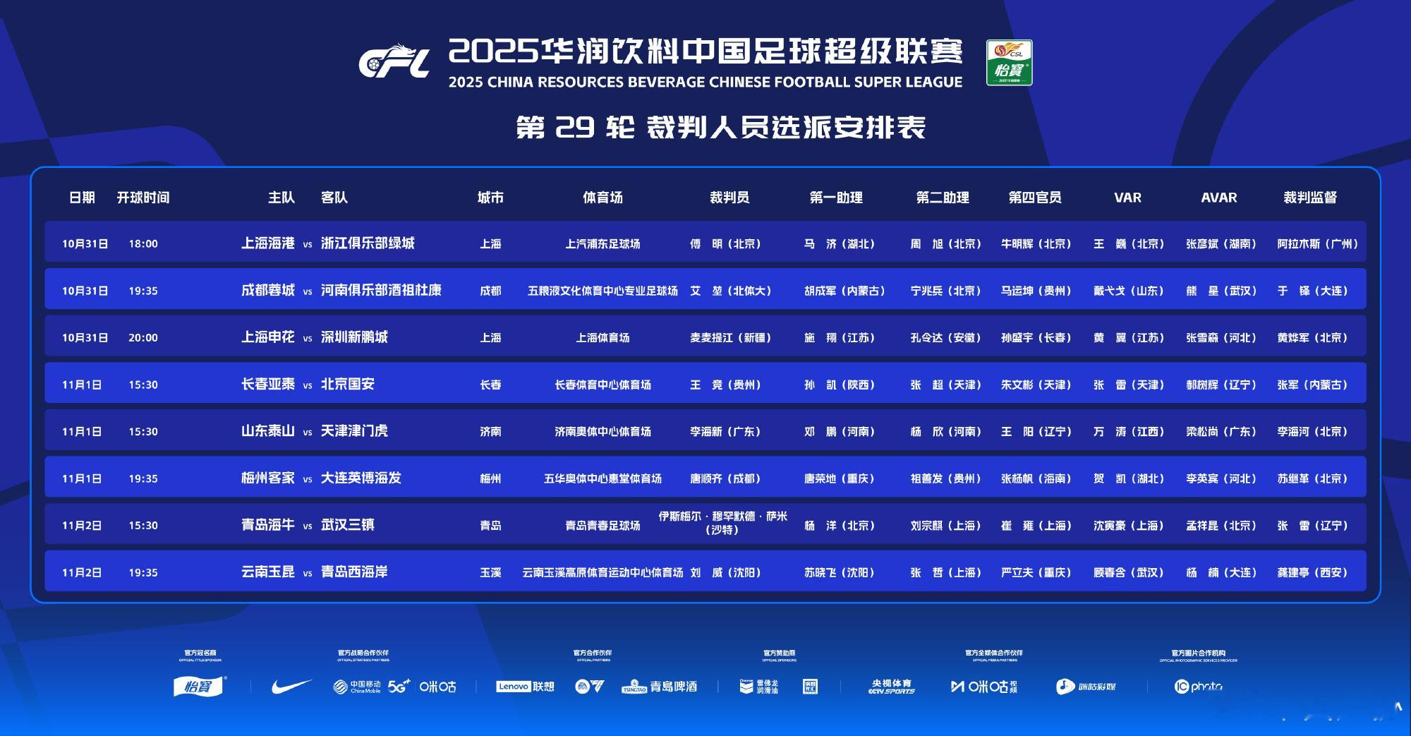 就这个裁判安排，那我觉得三个争冠队今天都会赢。至于马宁？明天要吹苏超决赛了[do