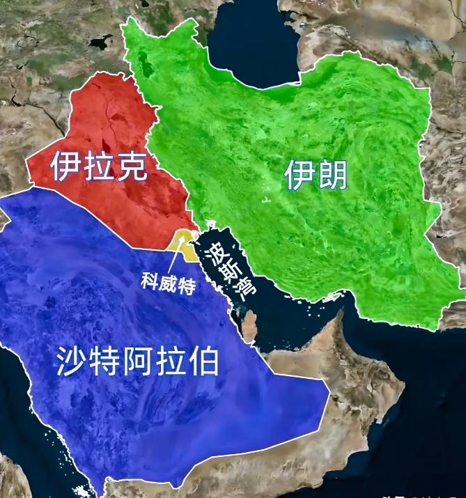 科威特虽然小，但是石油资源足够多！
科威特地下是盆地漏斗形状，周围石油都往科威特