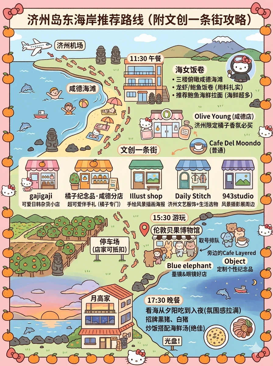 济州岛东海岸推荐路线（附文创一条街攻略）