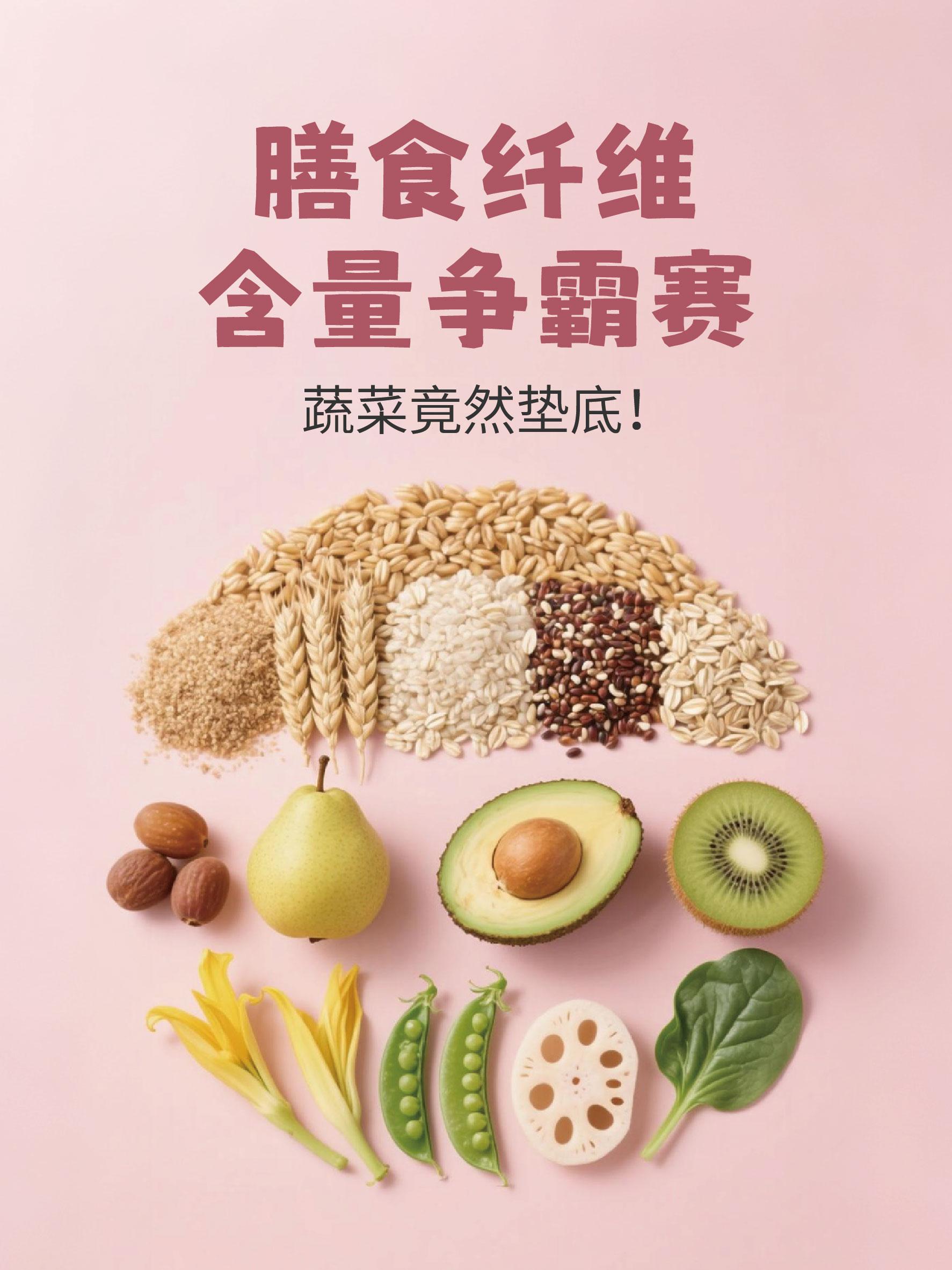 膳食纤维含量争霸赛，蔬菜竟然垫底！