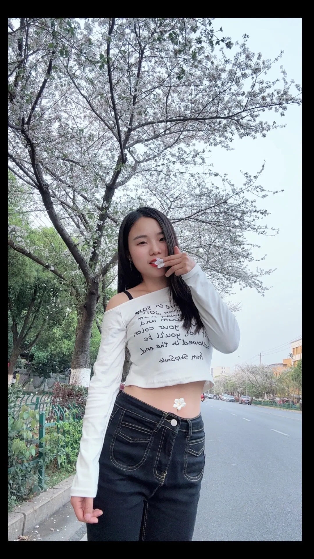 樱花树下站谁都美谁，我的爱给谁都热烈，玫瑰送谁都浪漫，青春选谁都遗憾