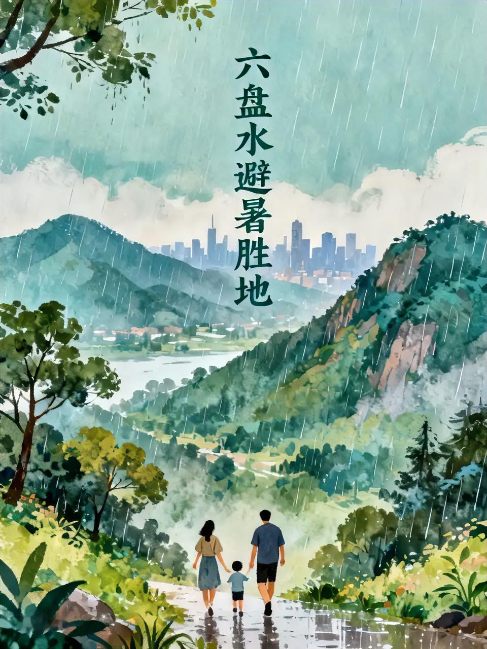 六盘水堪称避暑胜地！我此刻就在此地，下雨天得穿毛衣加外套，我和小朋友都裹得严严实