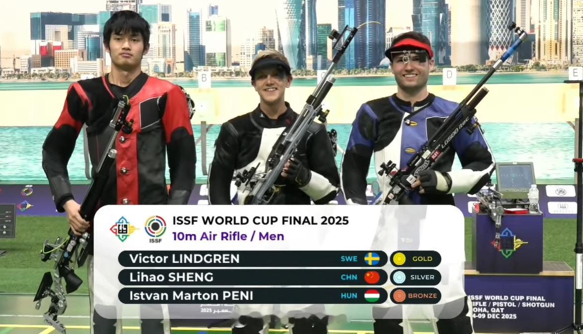 【射击世界杯总决赛盛李豪惜败摘银】国际体坛战报速递 12月6日多哈，2025年射