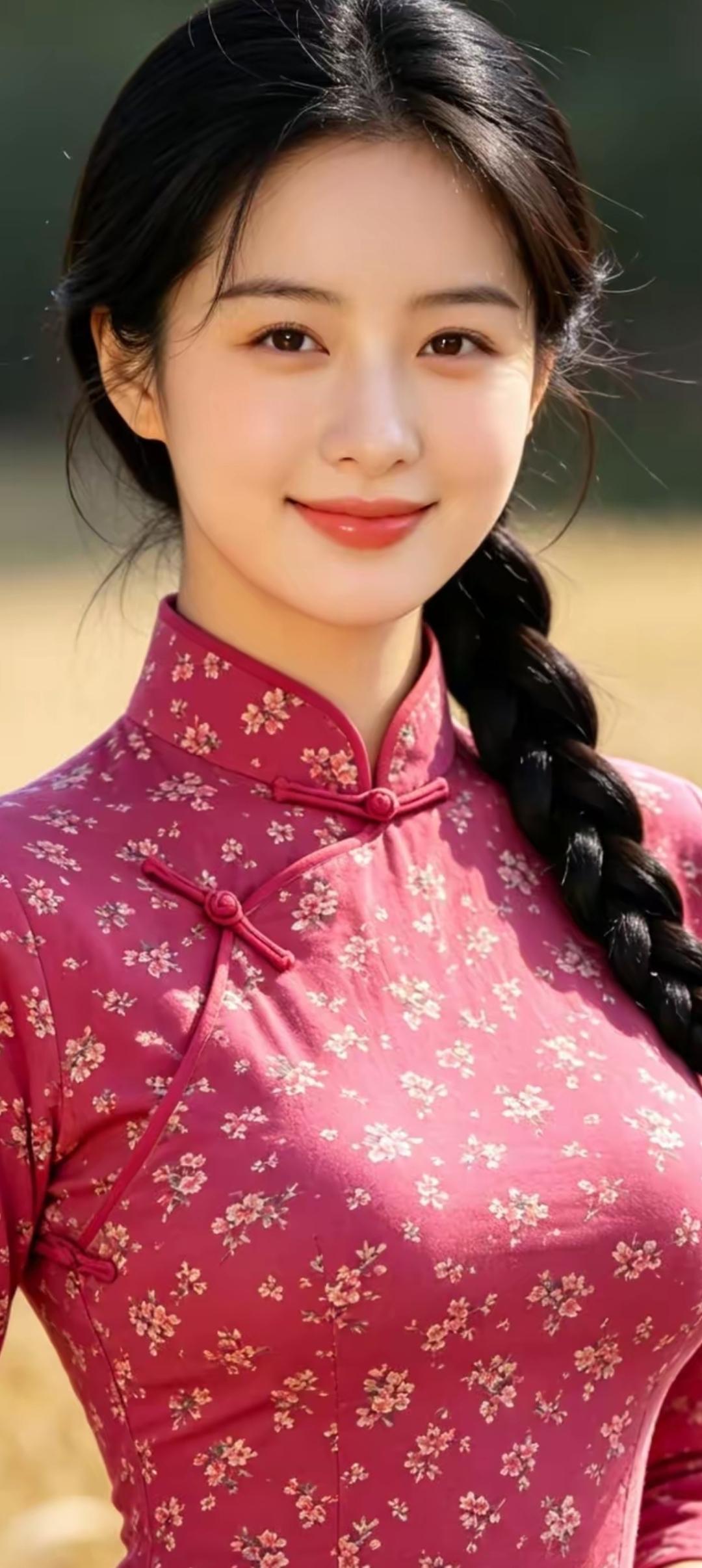 温柔古典的汉服少女，笑靥如花，美不胜收。