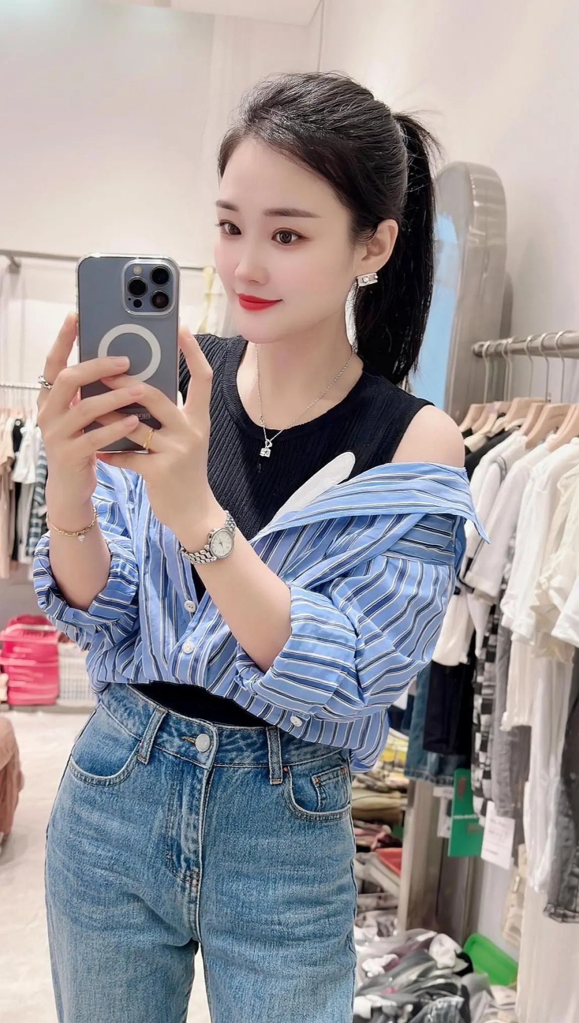 穿搭显瘦穿搭牛仔裤