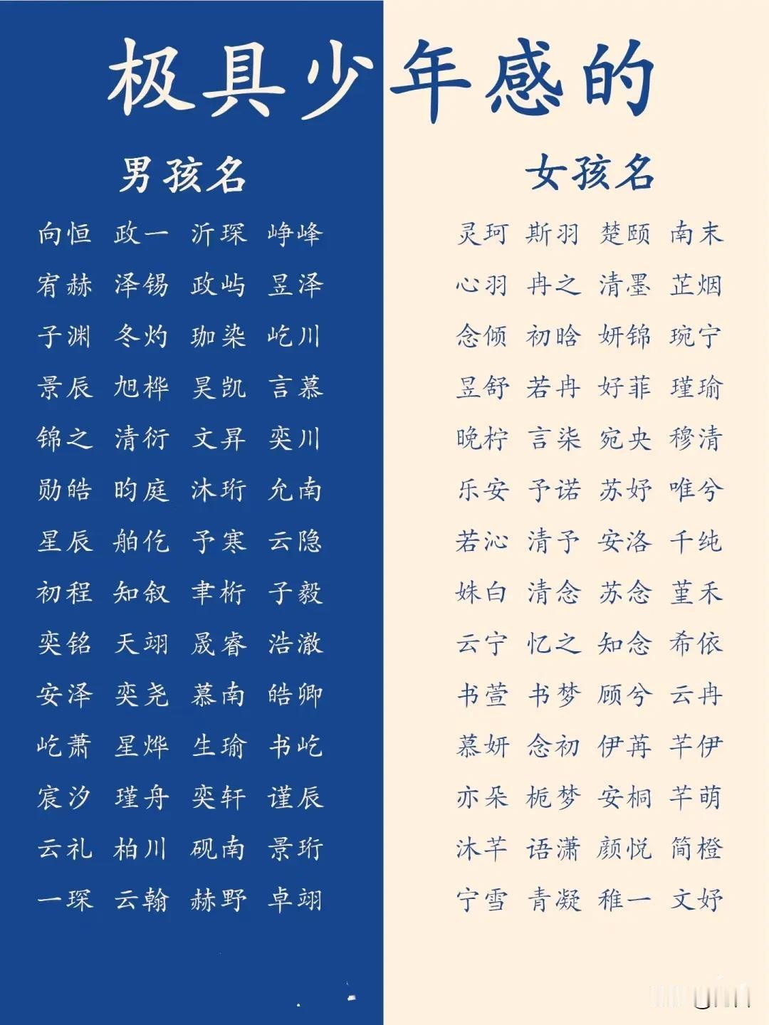 极具少年感的男孩名女孩名

一、男孩名

1. **清新自然系**
- **林溪