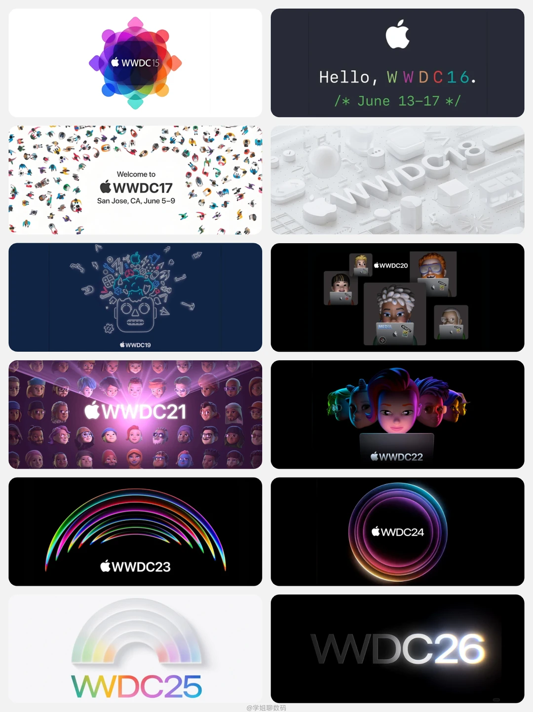 苹果Apple WWDC历年邀请函进化史