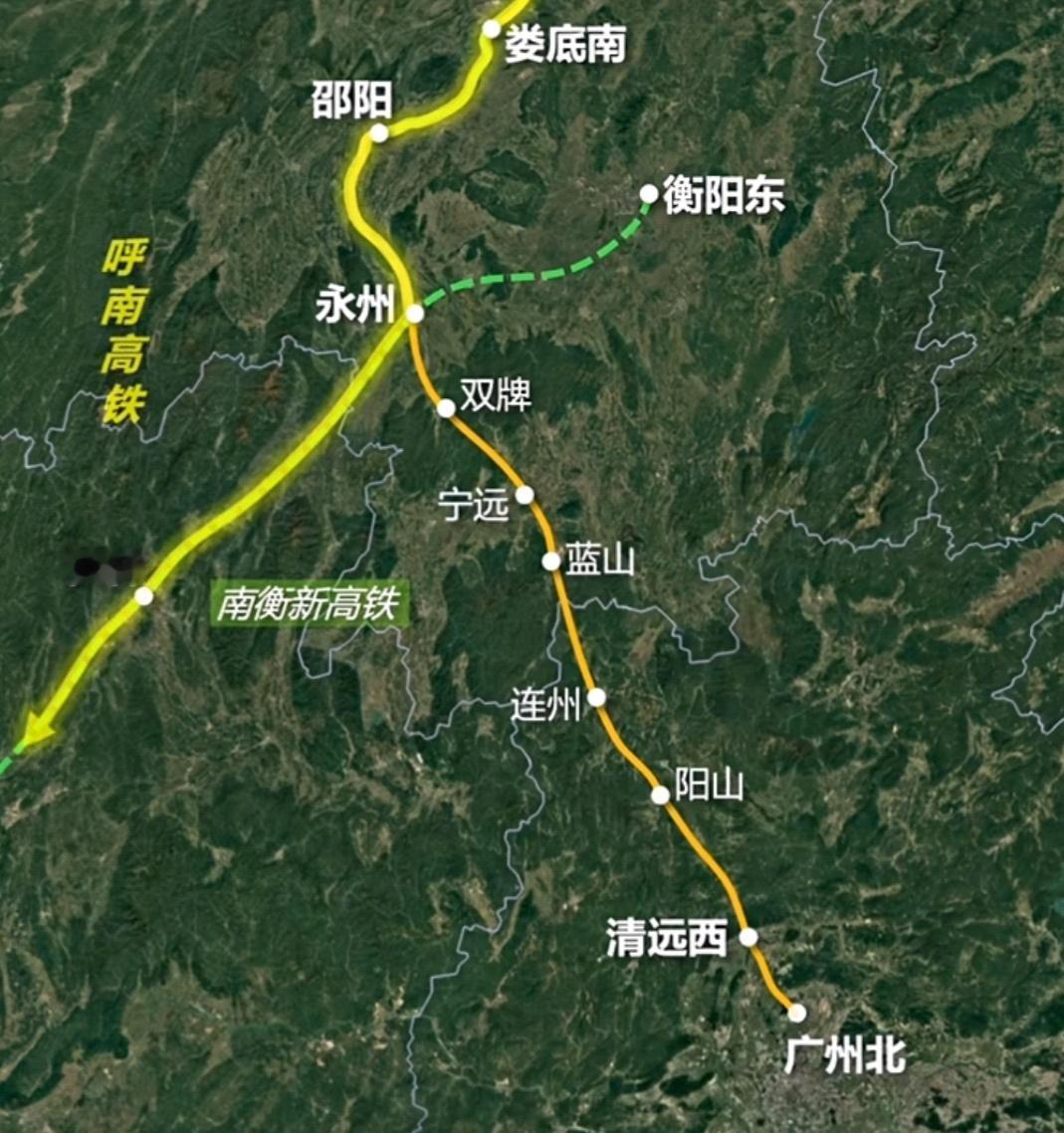 呼南高铁变成呼广高铁？呼南高铁是一条连接南北的高铁大通道，但是在进入湖南永州后，