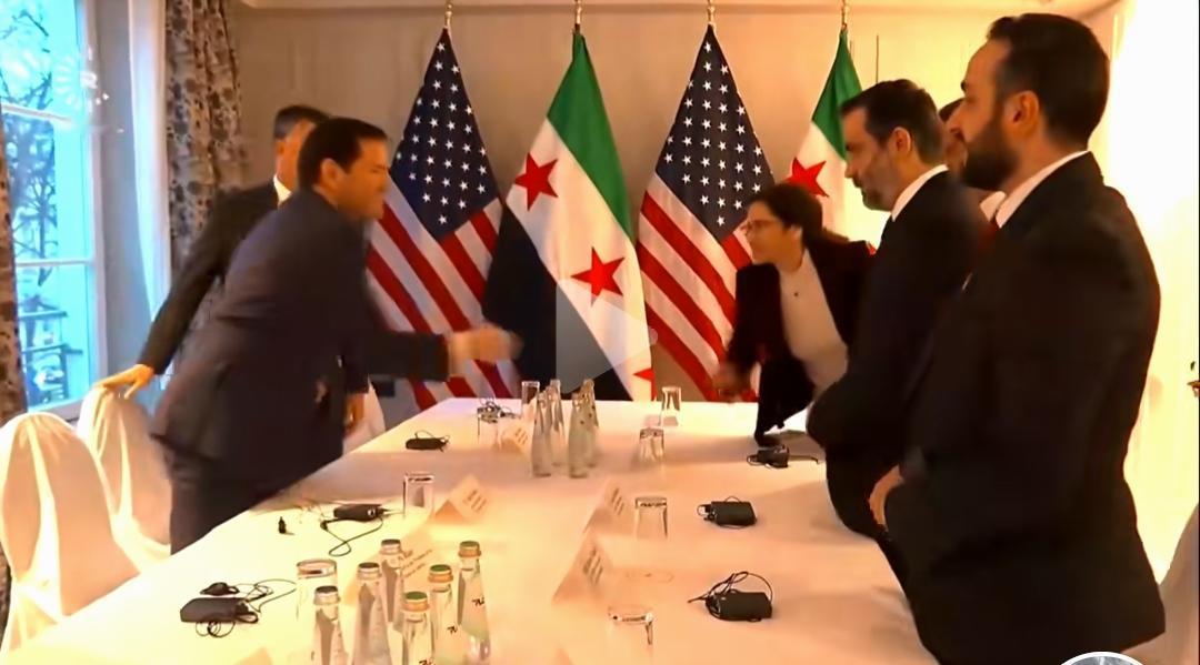 老美真是残忍，卢比奥在慕尼黑时间让叙利亚朱拉尼匪帮的外长叙利亚库尔德人一起开会。