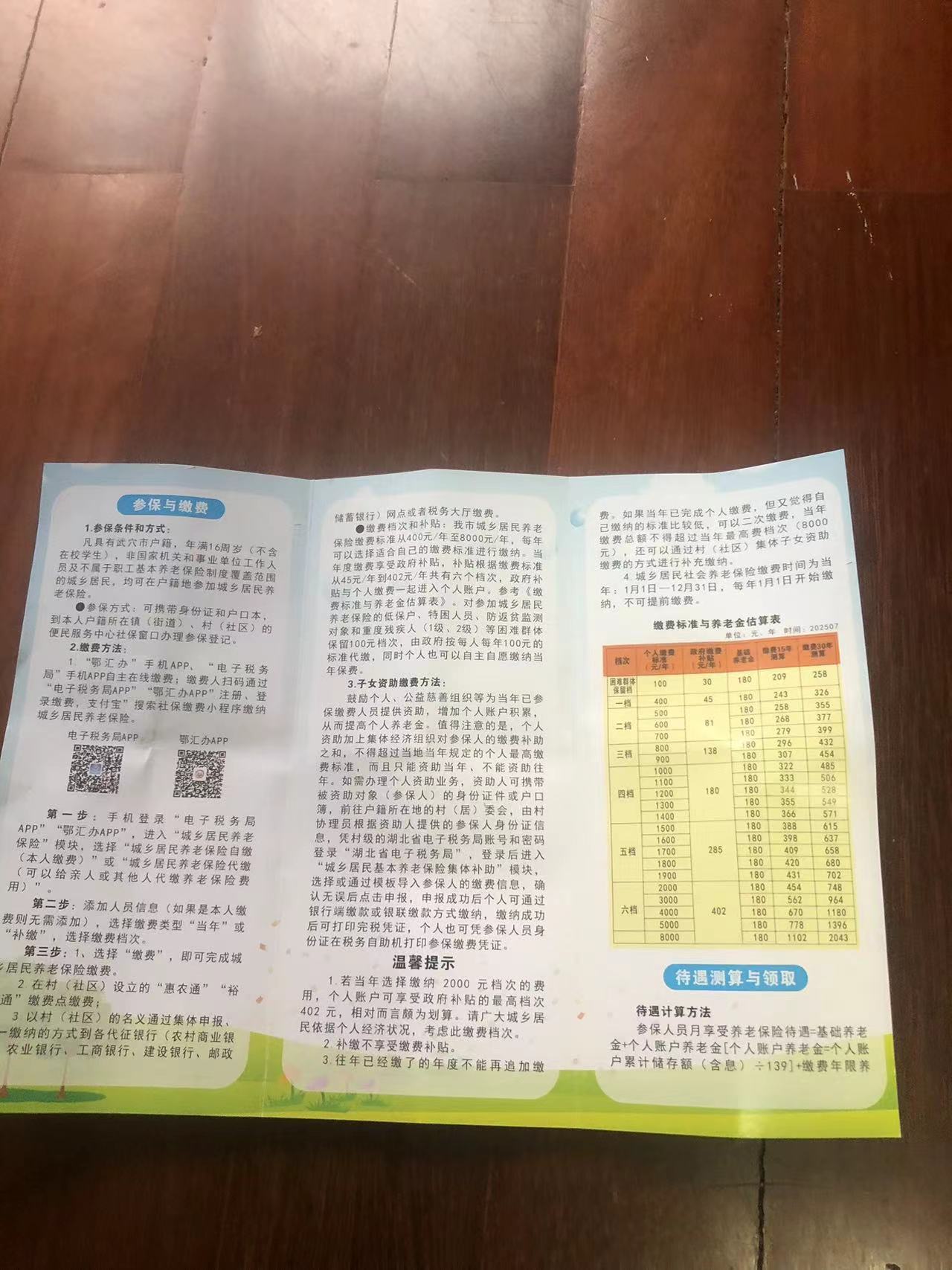 老家养老保险的话题火了，老妈发来单子咨询。69年，大后年退休。规划帮她补缴城乡居