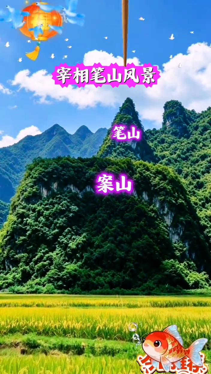 宰相笔山风景。
笔山、案山、尚书令。