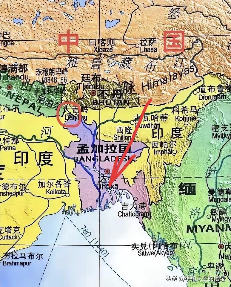 中国→东印→东巴达卡港，是中国直通印度洋最短的路径。