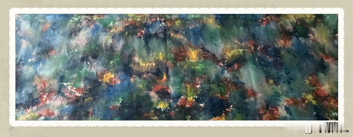 《翠谷流霞》画展展板完整阐述文案（适配自然派重泼彩长卷）
 
作品阐释
 
此幅