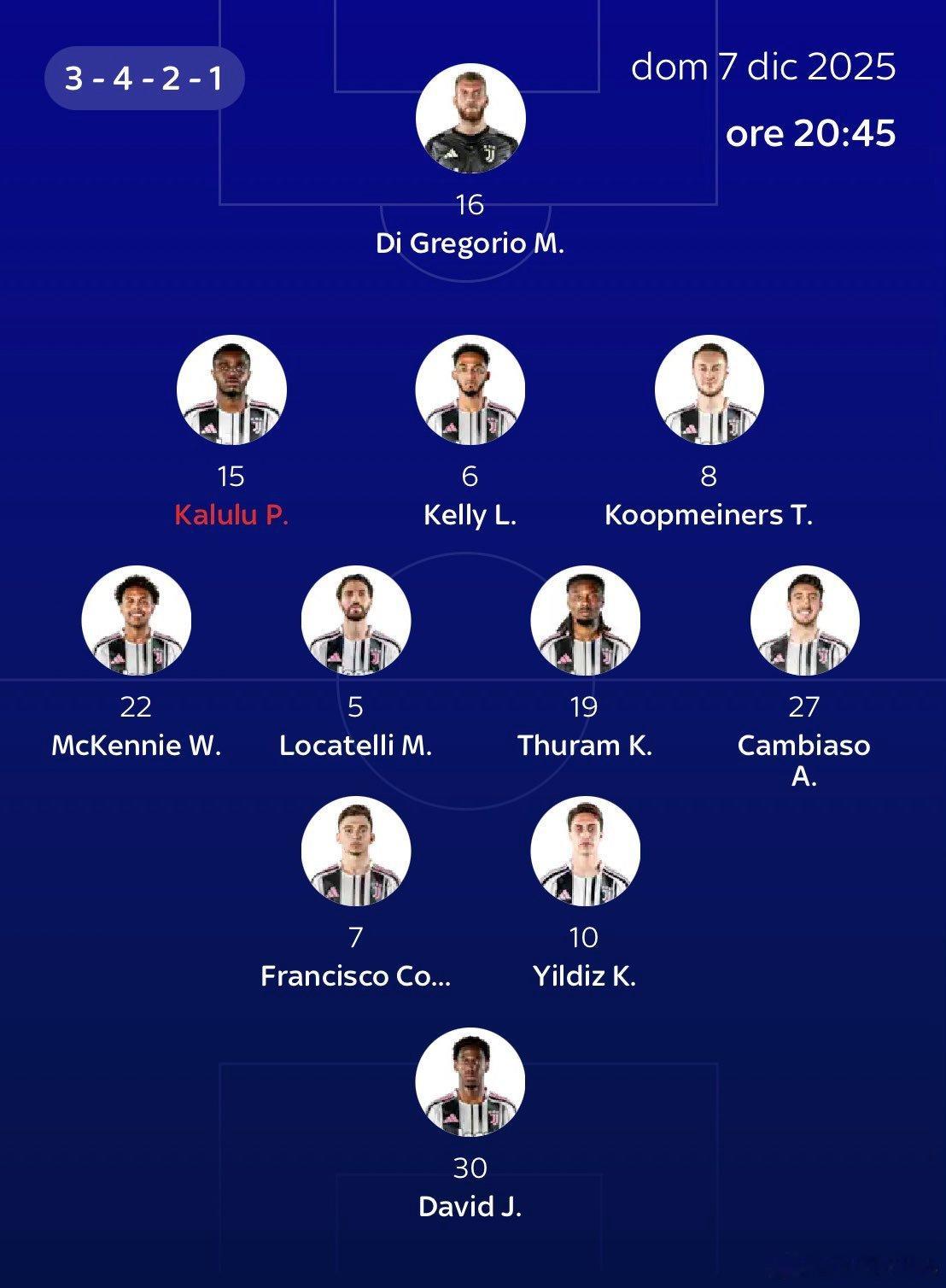 如此强阵，周末猛攻那不勒斯。 尤文图斯