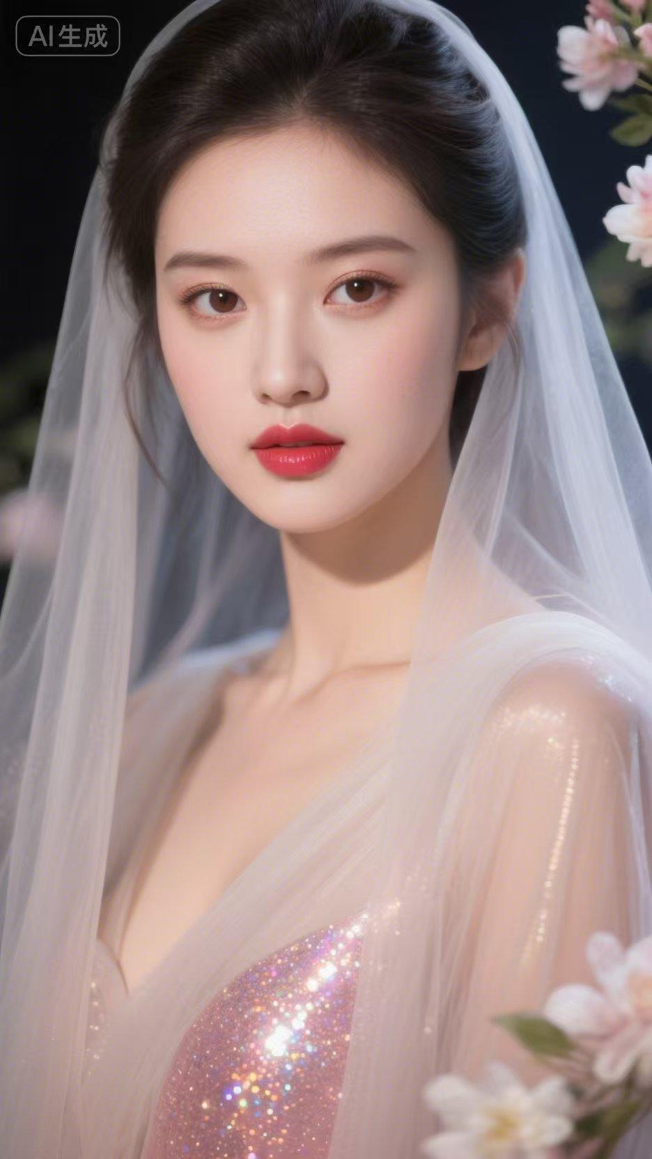 绝句·白纱佳人
 
白纱轻笼月痕明，
独立花阴趁晚晴。
风过裙裾疑雪舞，
眸中清