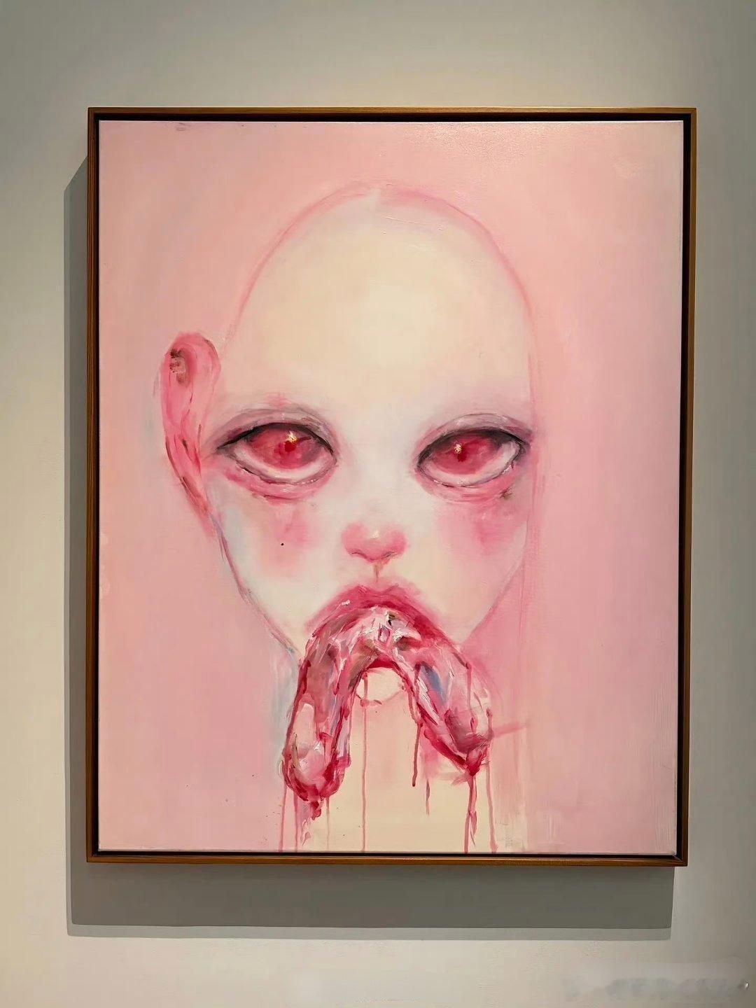小S女儿开画展，十几岁的小姑娘居然画出这么恐怖的画，有被吓到！大S小S是Lily