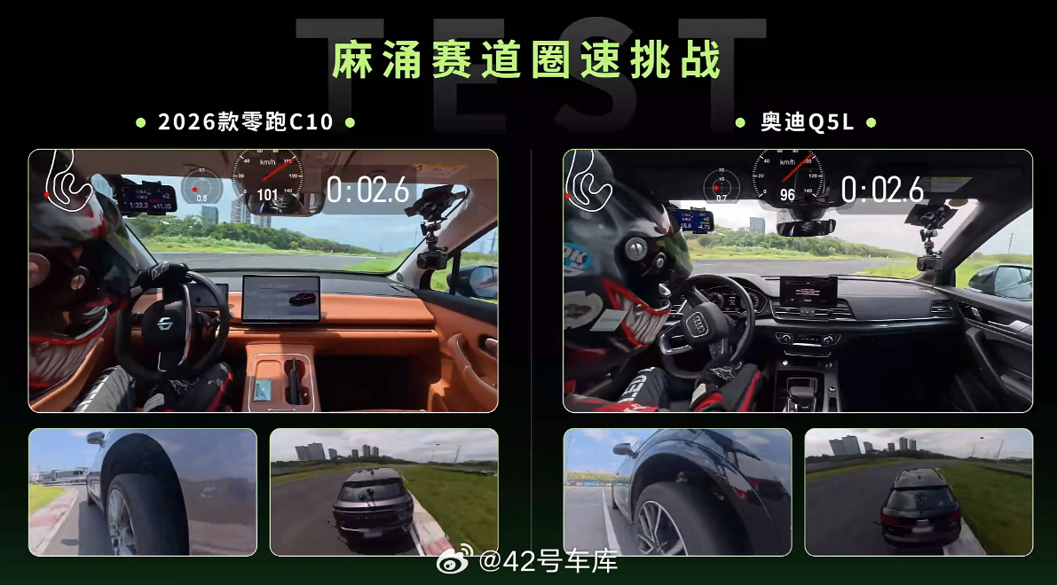 2026 款零跑 C10 也上赛道了，比奥迪 Q5L 还快了几秒。42how新能