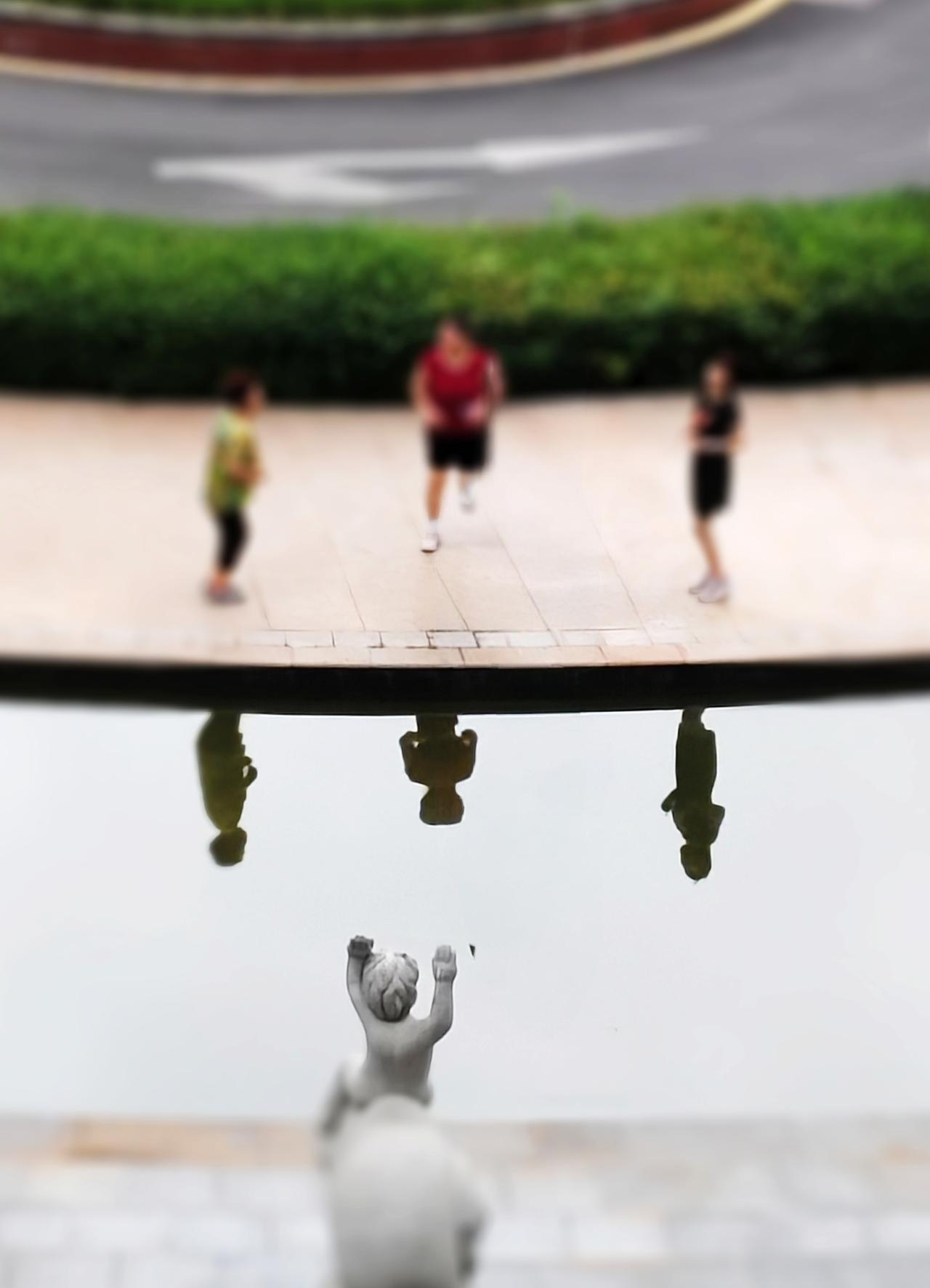 自从入夏以来，图片上的三位女士，每天定时定点来到我们楼下进行一种类似于自娱自乐的