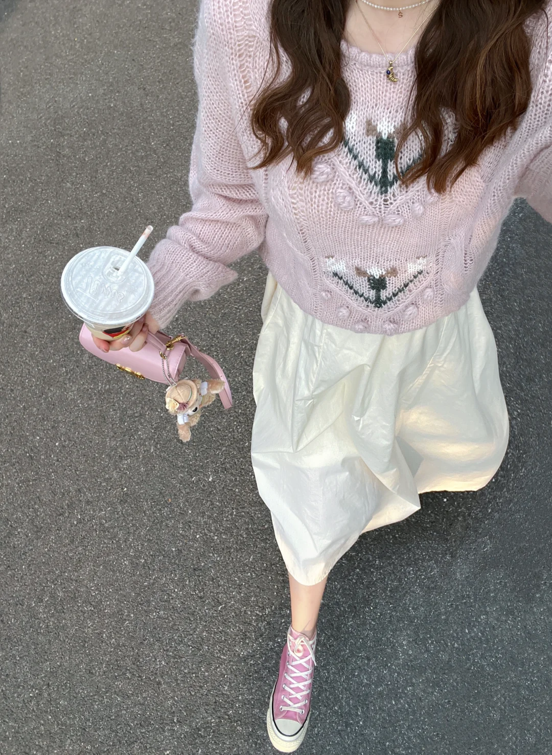 秋天穿粉色多好看呐！这套好甜！🎀期待秋天吖