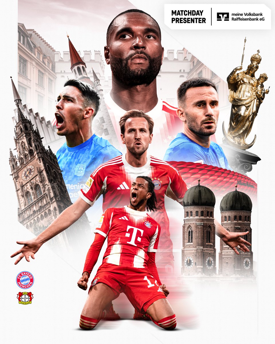 拜仁发布场对勒沃库森预热海报，近五次交手3平2负未尝胜绩