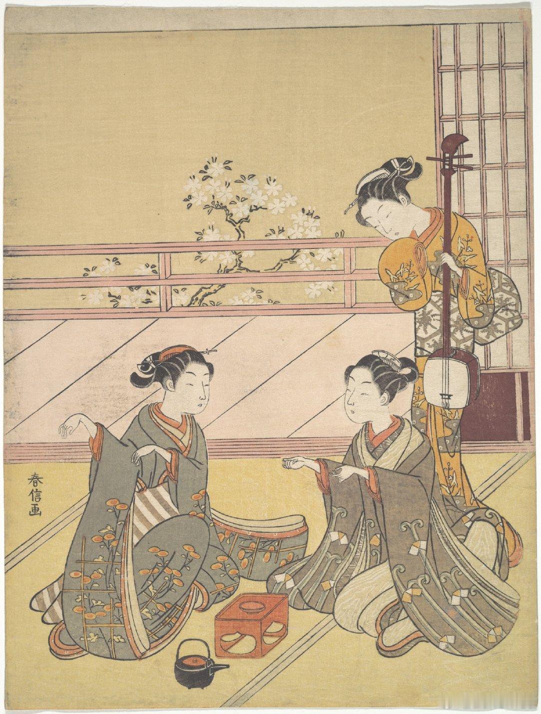 历史知识 博物馆发光计划  日本江户时代浮世绘画家铃木春信（1724年—1770