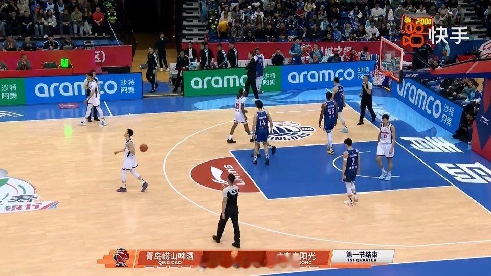 青岛男篮vs广东男篮首节表现尚可，尤其是王洪泽。 