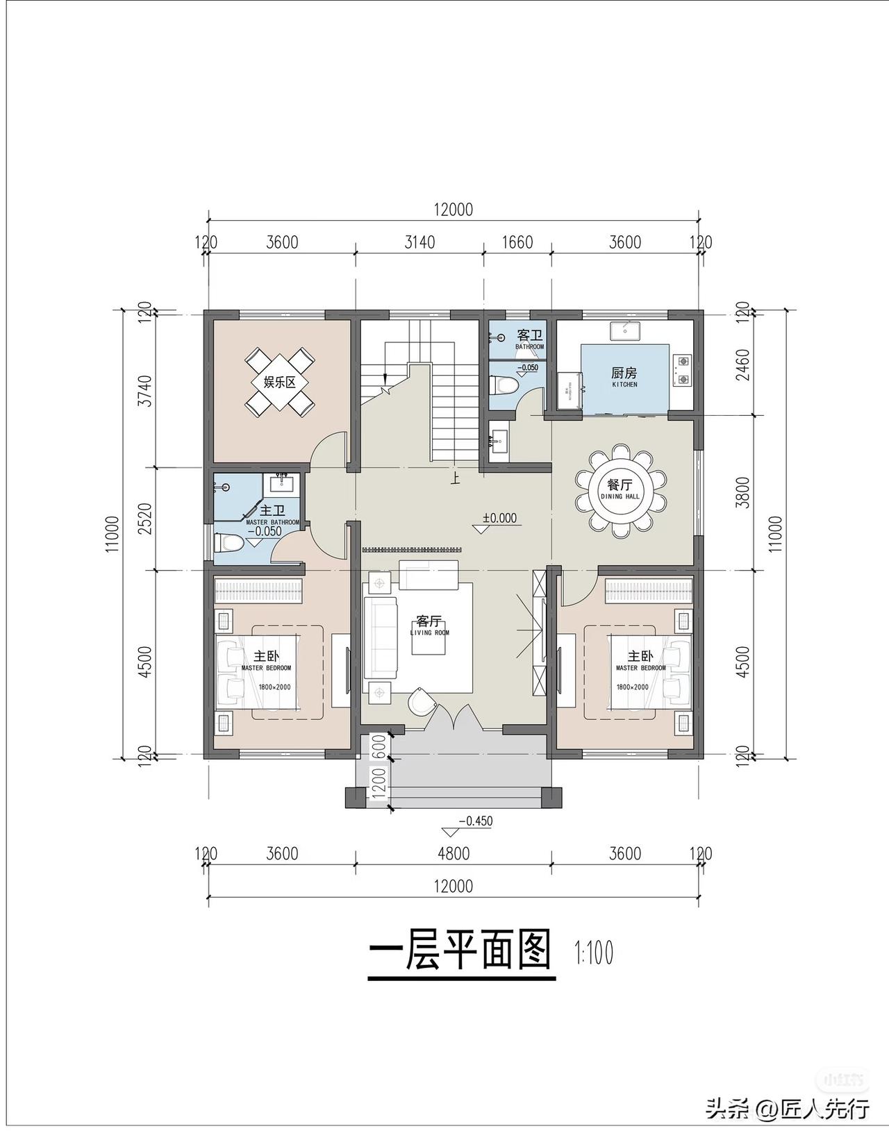 乡村自建房宅基地大，逢年过节居住，建一层就足够了，四个卧室，客厅大一些，有厨房，