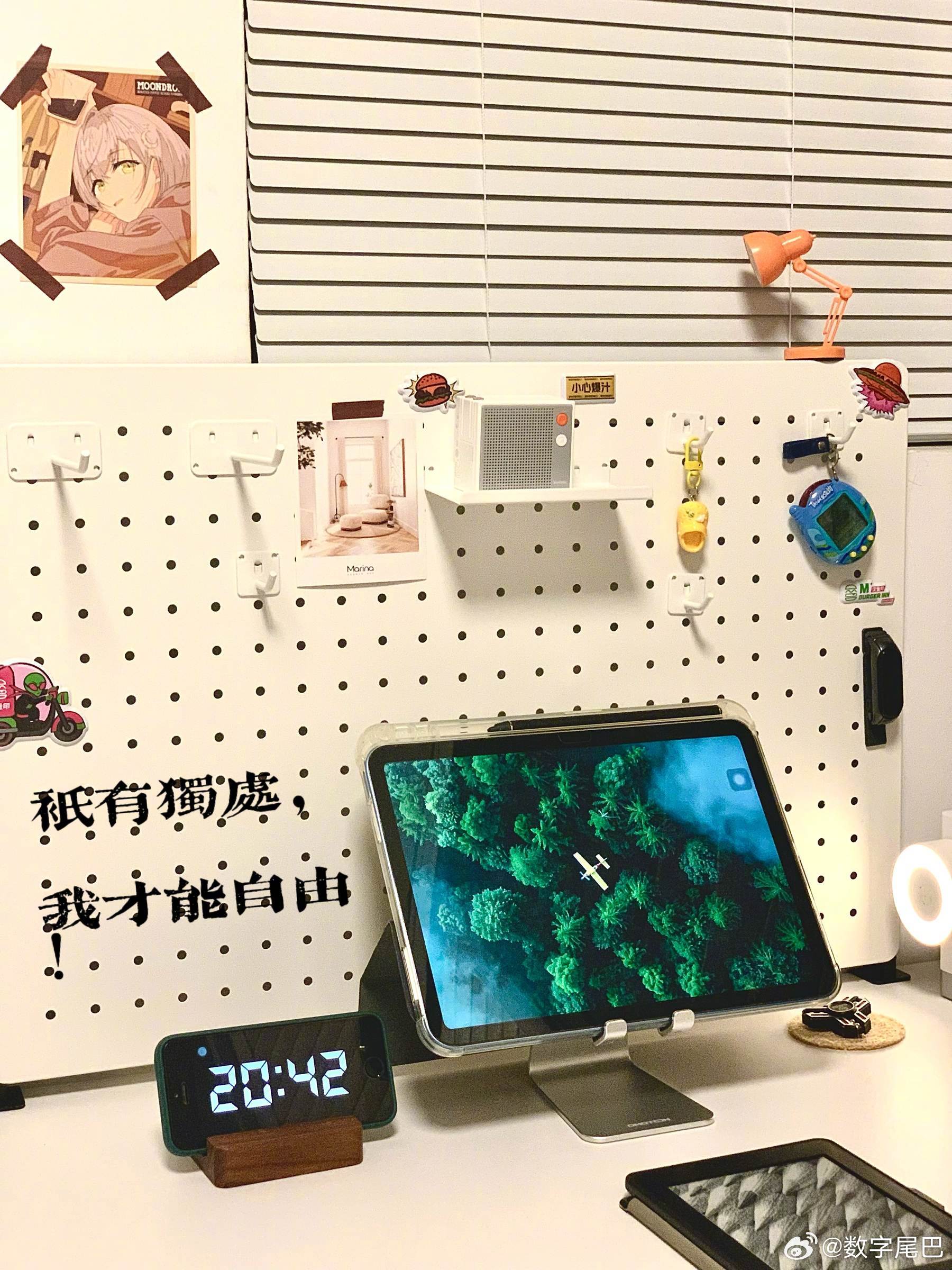 尾巴生活 最近喜欢在自己搭建的这个小角落待着，时间偶尔用来浪费，也挺好！来自：e