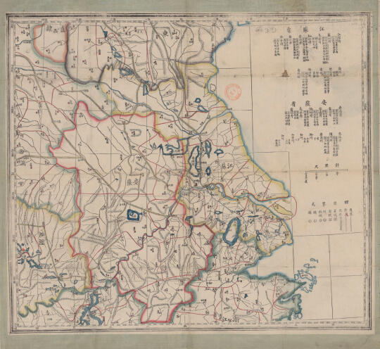 1876年江苏省 安徽省地图