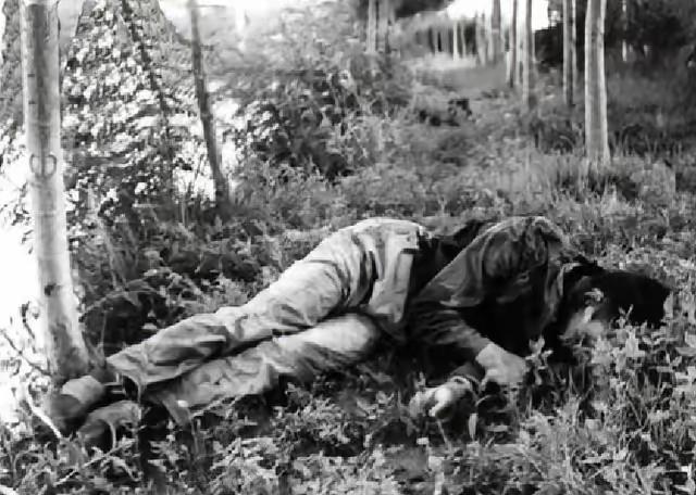 1983年，“悍匪”王宗坊被击毙后年，“悍匪”王宗坊被击毙后蜷缩在地上，已经失去