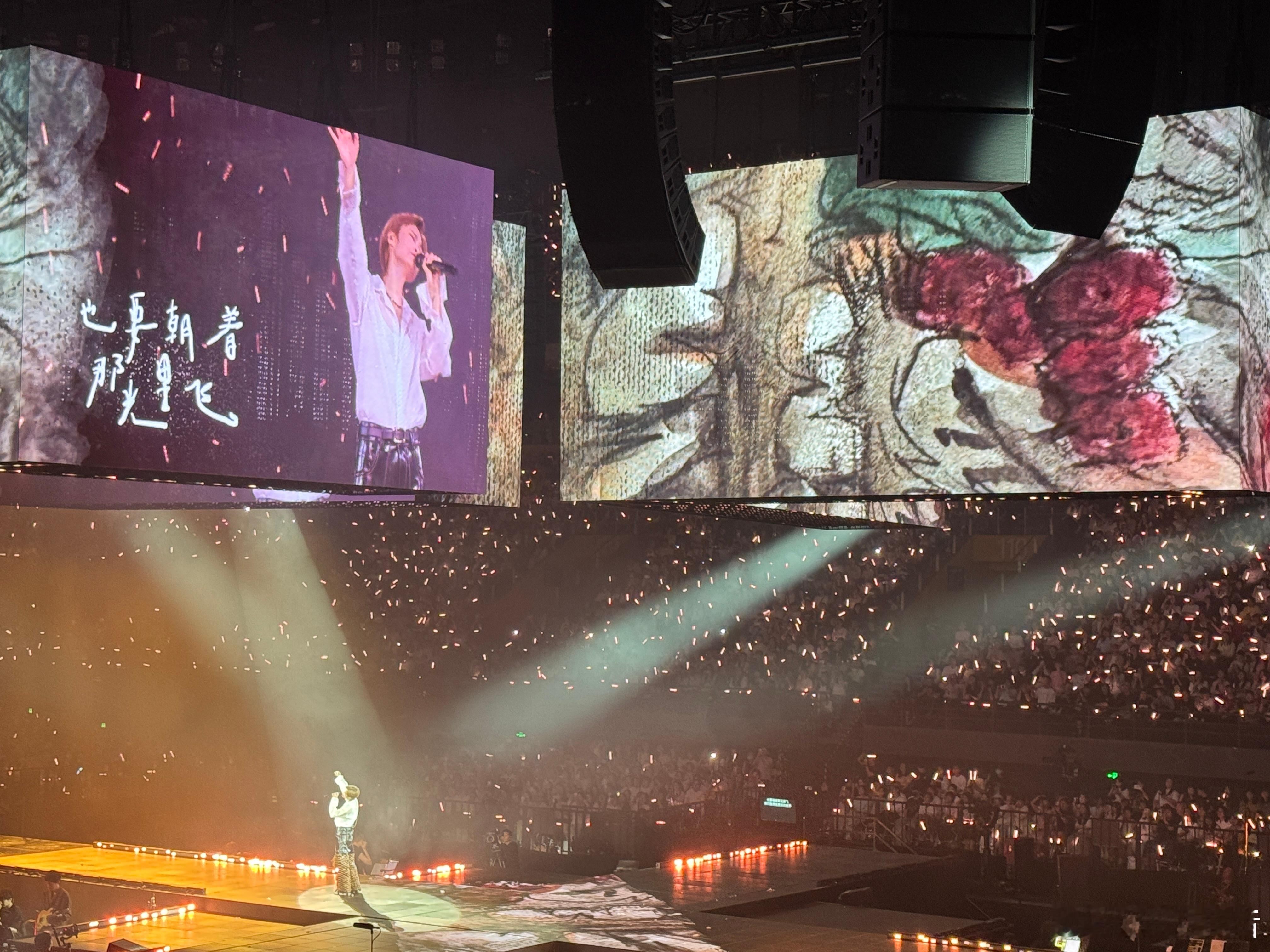 在李宇春的演唱会看到张子枫的画 被的演唱会治愈到了，春春站在前面唱着电影主题曲《