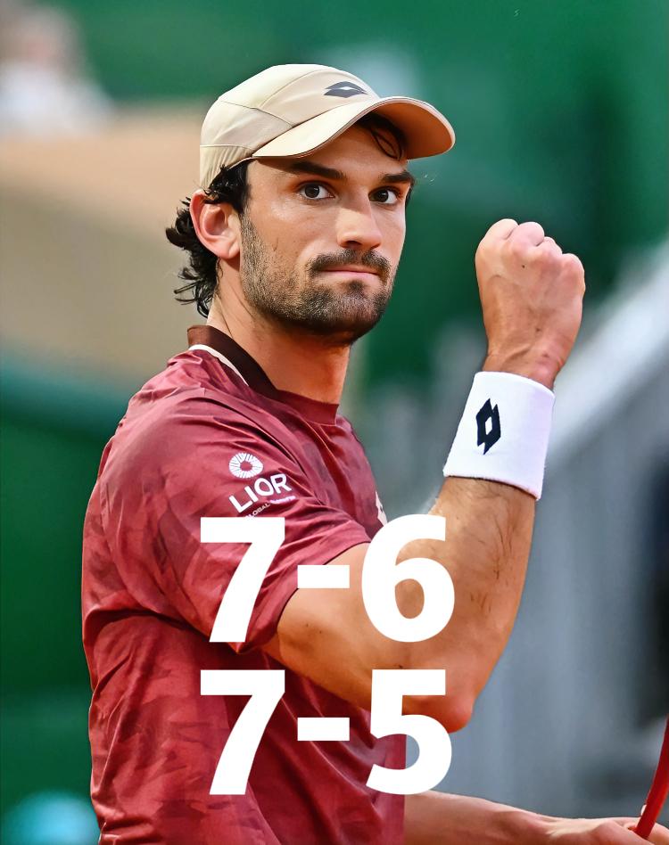 瓦大师继续强！！
2-0挑落4号种子穆塞蒂！！
在刚结束的蒙特卡洛大师赛男单第二