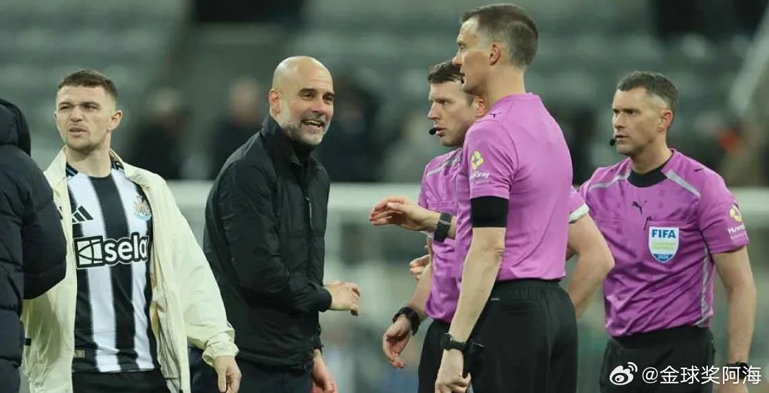 体育 据ESPN报道，在曼城3-1击败纽卡斯尔联的比赛中怒斥裁判组后，瓜迪奥拉表