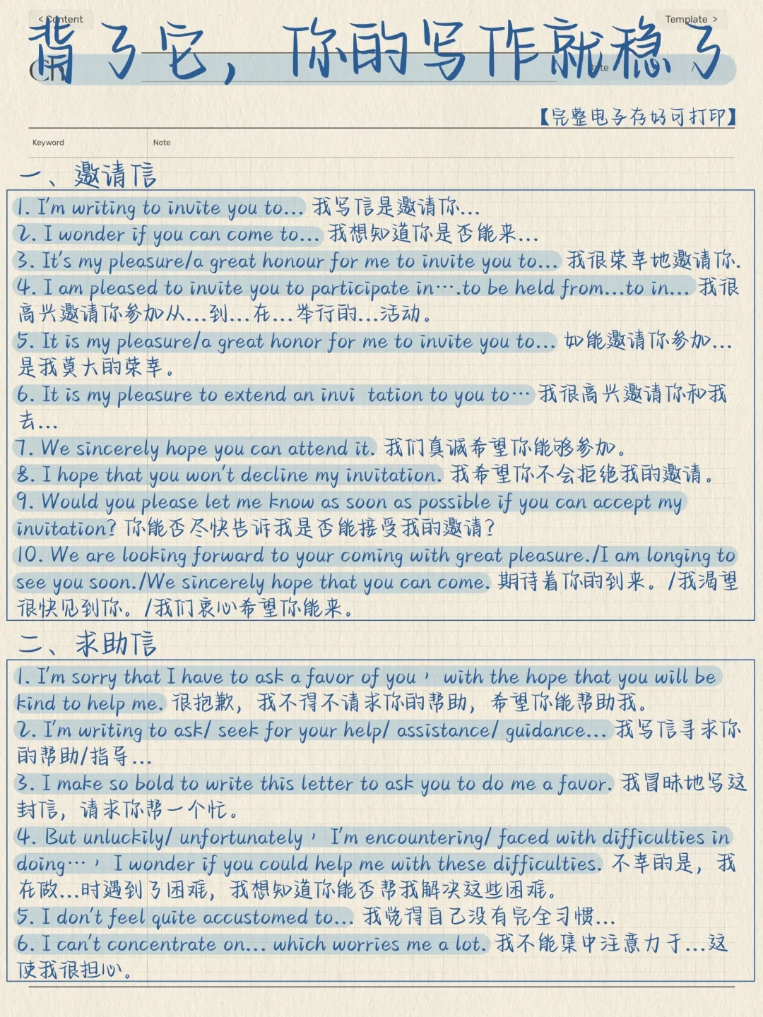 背了它，你的英语作文就牛了！考试直接套！