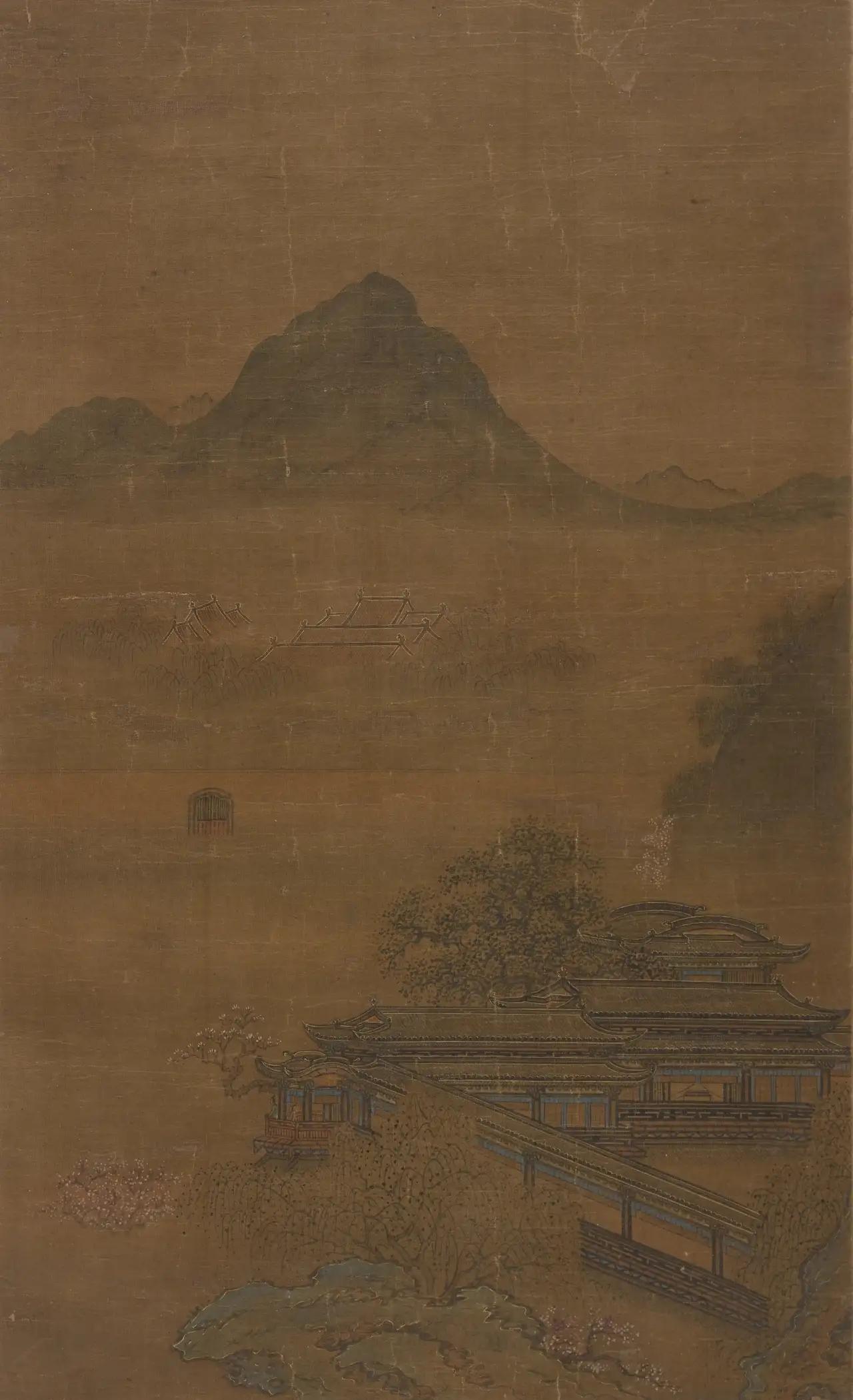 《楼台春雾图》

在文人画风已渐成主流的清代画坛，袁江无疑是其中的一个异数。借助