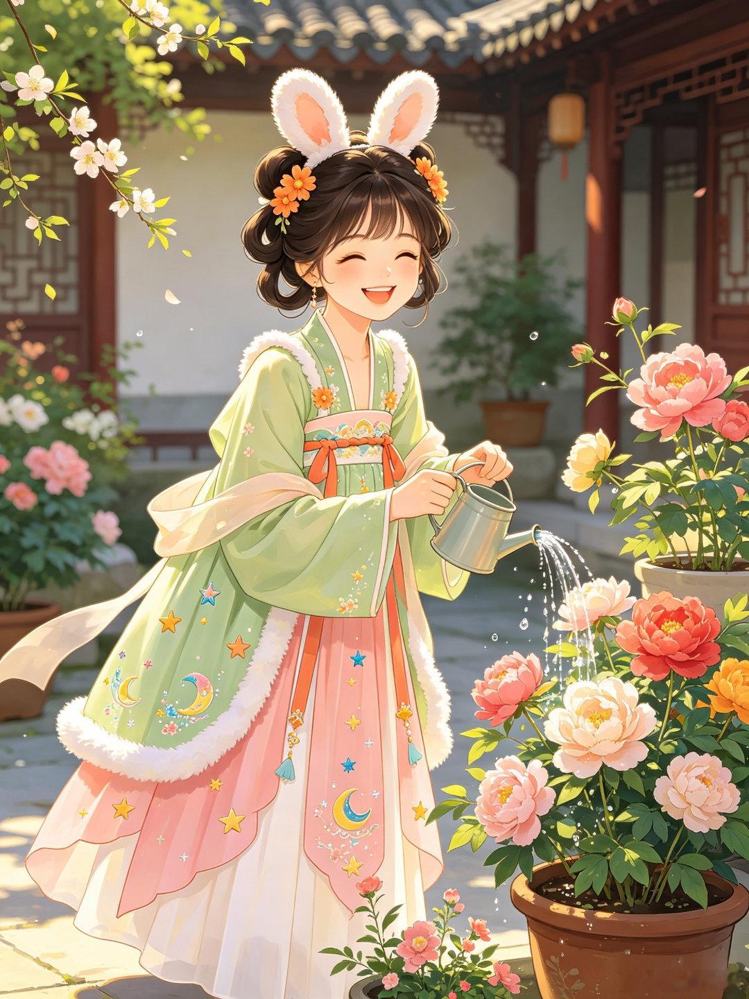 国风元素古风闺蜜头像壁纸 