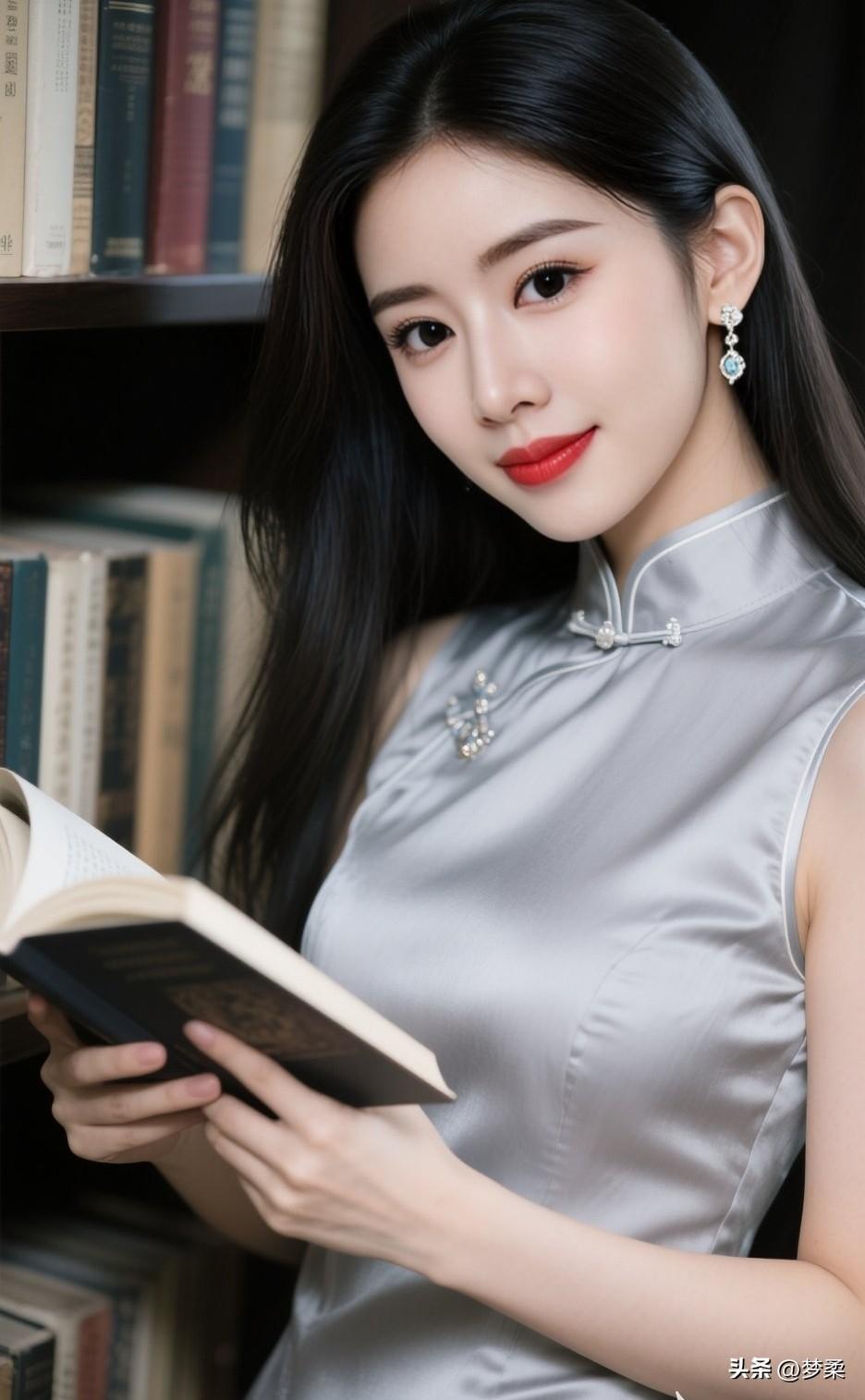 书香门第旗袍美女