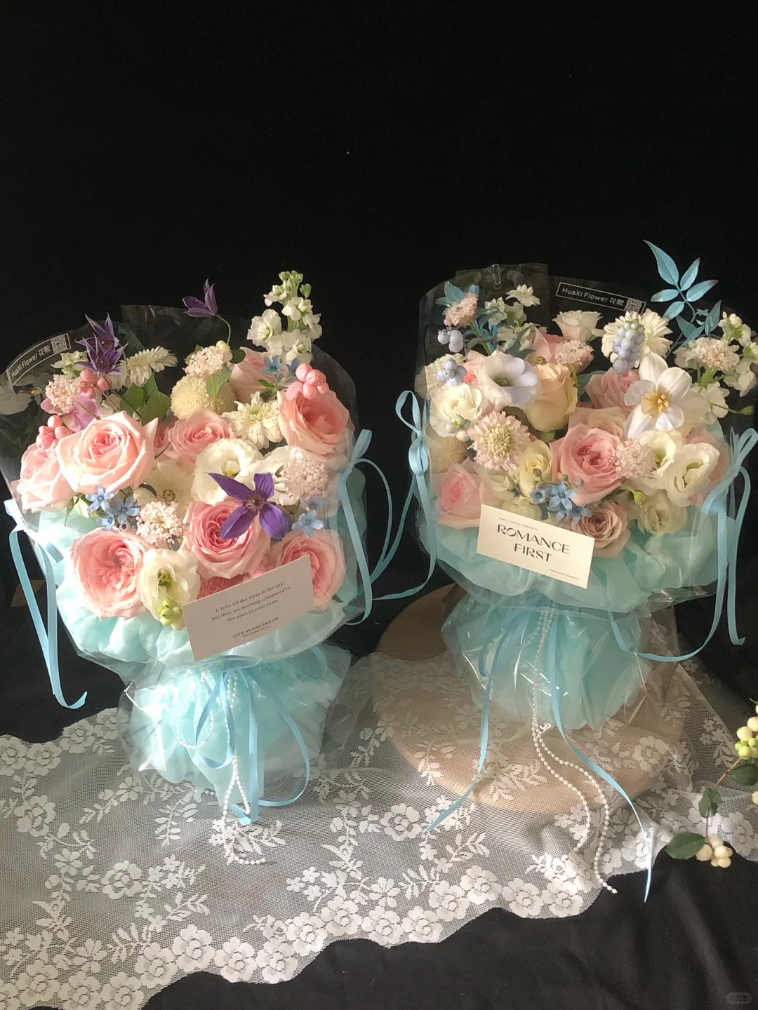 大同花店‖日常花束蓝粉色系