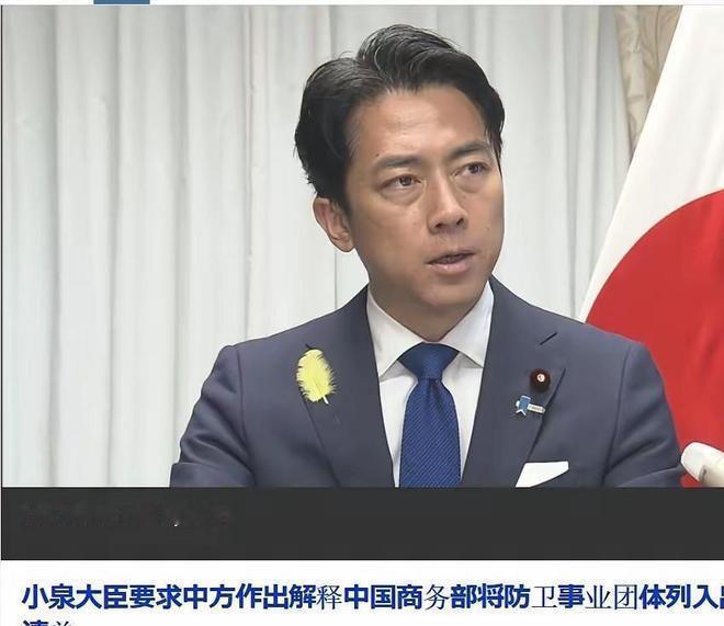 6月30日，日本防卫大臣小泉进次郎对中方追加对20家企业和机构的做法，做出了日方