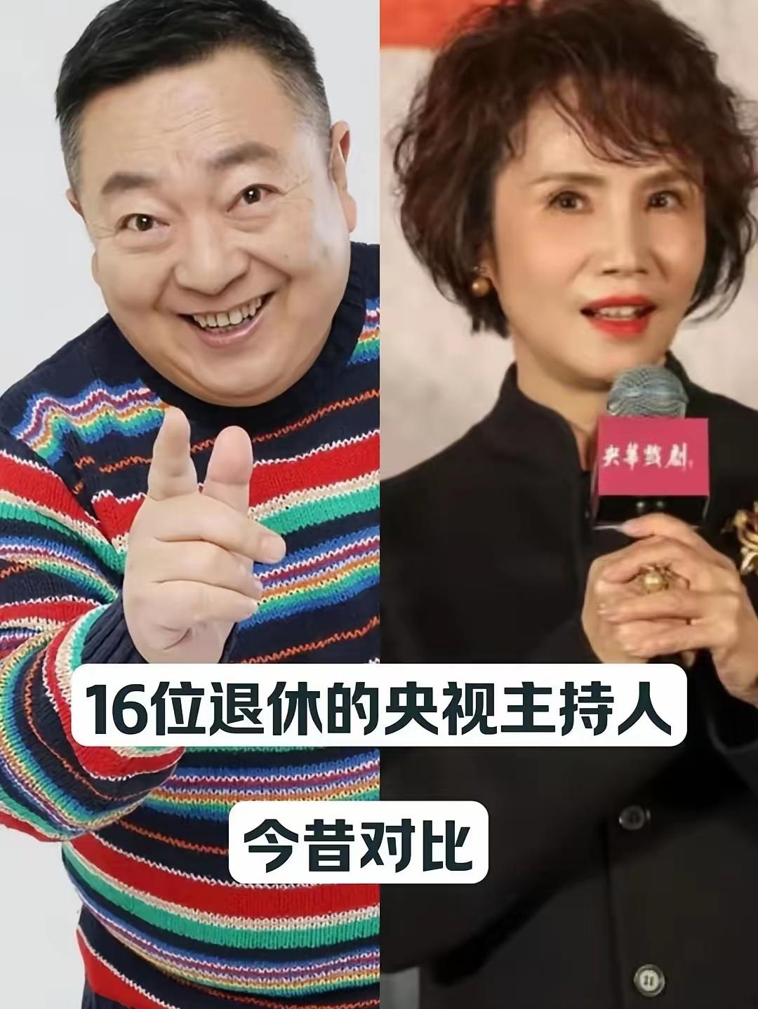 16位退休的央视主持人，今昔对比！