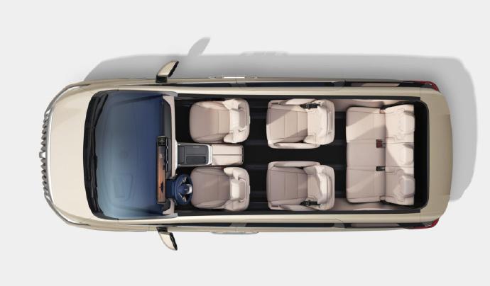 魏牌首款高端 MPV 高山 DHT-PHEV 内饰官图今天发布了：

车内采用 